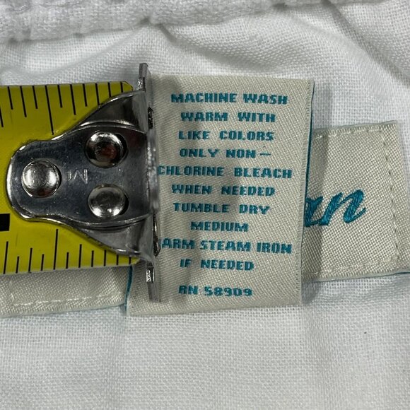 Caribbean Linen Drawstring Shorts Mens Size 50 White Elastic Waist Relaxed NWT - Picture 4 of 9